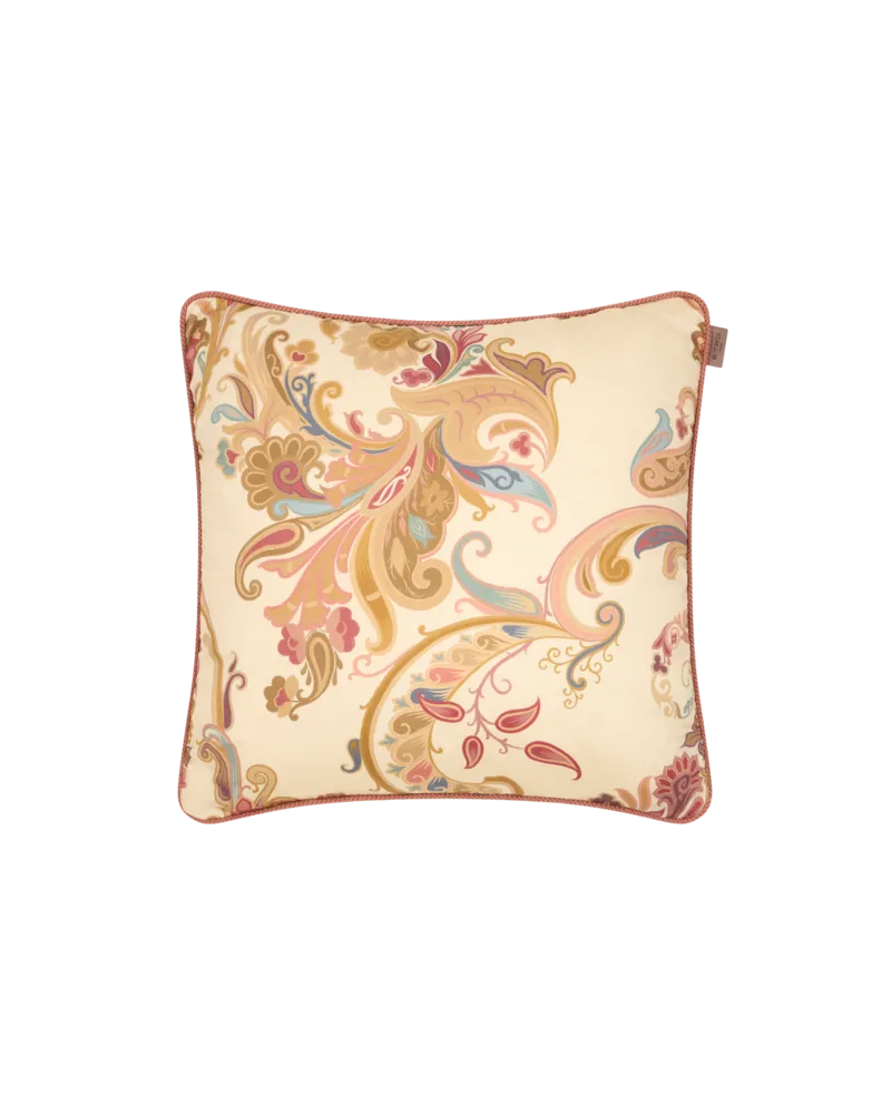Etro Kissen Aus Baumwollsatin Mit Blumenprint, Weiß Weiß