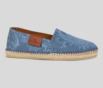 Espadrilles Aus Canvas Mit Paisley-motiv, Herren, Hellblau, Größe