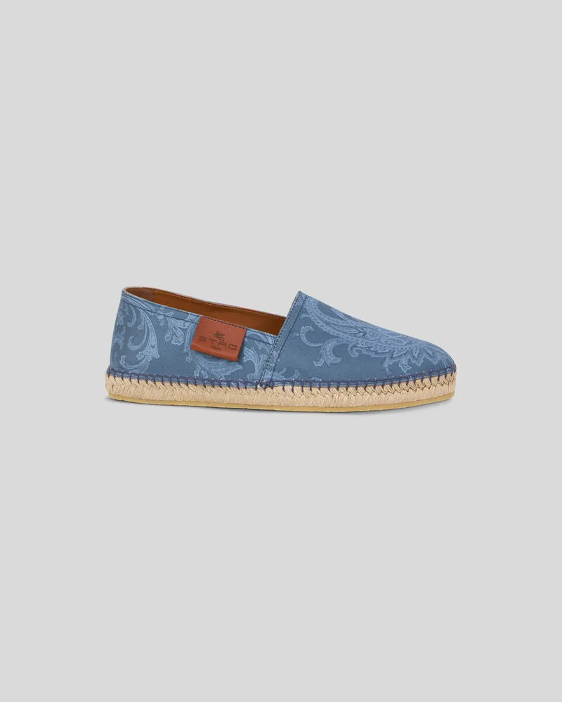 Etro Espadrilles Aus Canvas Mit Paisley-motiv, Herren, Hellblau, Größe Hellblau