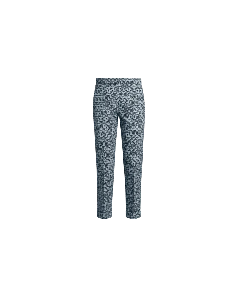Etro Hose Aus Baumwolle Mit Medaillons Und Blumen, Damen, Navyblau, Größe Navyblau