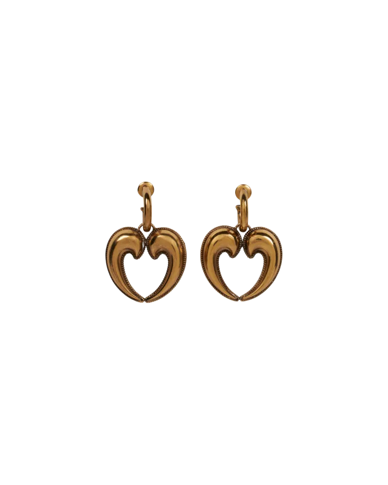 Etro Ohrringe Mit Paisley-herz, Damen, Gold Gold