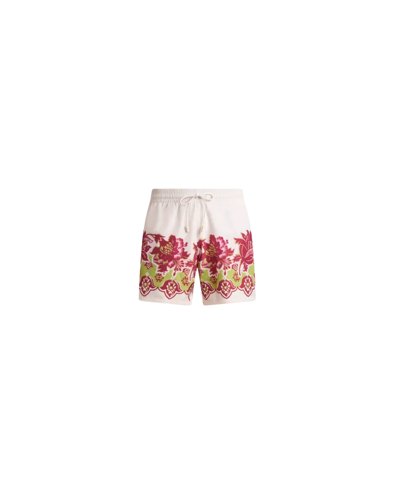 Etro Badeshorts Mit Platziertem Floralem Druck, Herren, Weiß, Größe Weiß