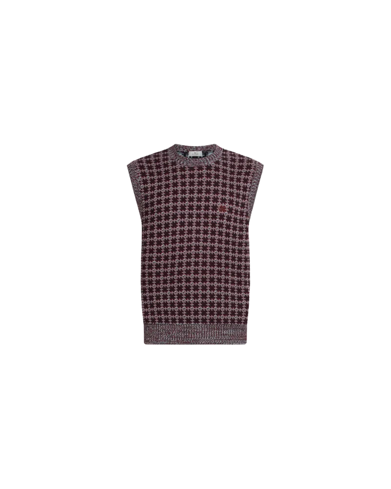 Etro Weste Aus Baumwolle Mit Pegaso-stickerei, Herren, Bordeaux, Größe Bordeaux