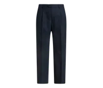Hose Aus Wolle Mit Print, Herren, Blau, Größe