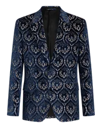 Etro Sakko Aus Samtjacquard, Navyblau Navyblau