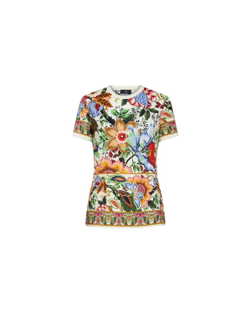 Etro T-shirt Bouquet Multicolor, Multicolor Multicolor