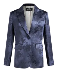 Etro Blazer Mit Floralem Jacquardmuster, Navyblau Navyblau