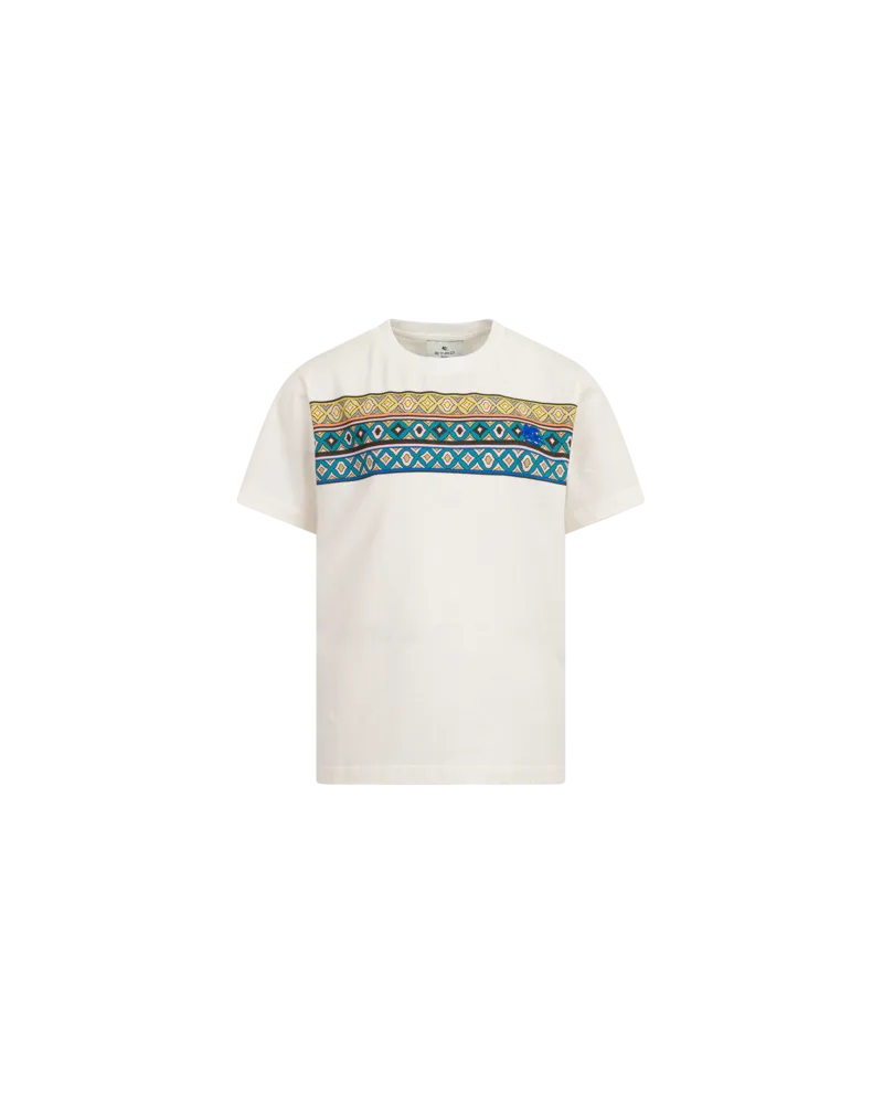 Etro T-shirt Mit Geometrischem Muster, Weiß, Größe Weiß