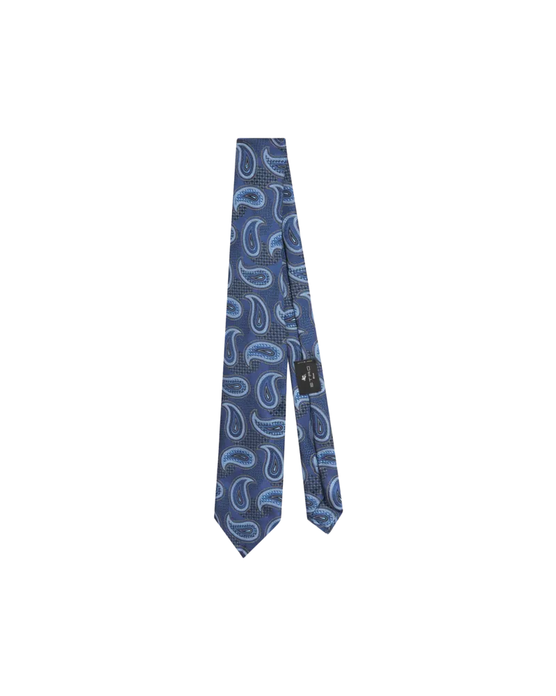 Etro Krawatte Mit Jacquard-paisleymuster, Herren, Navyblau
