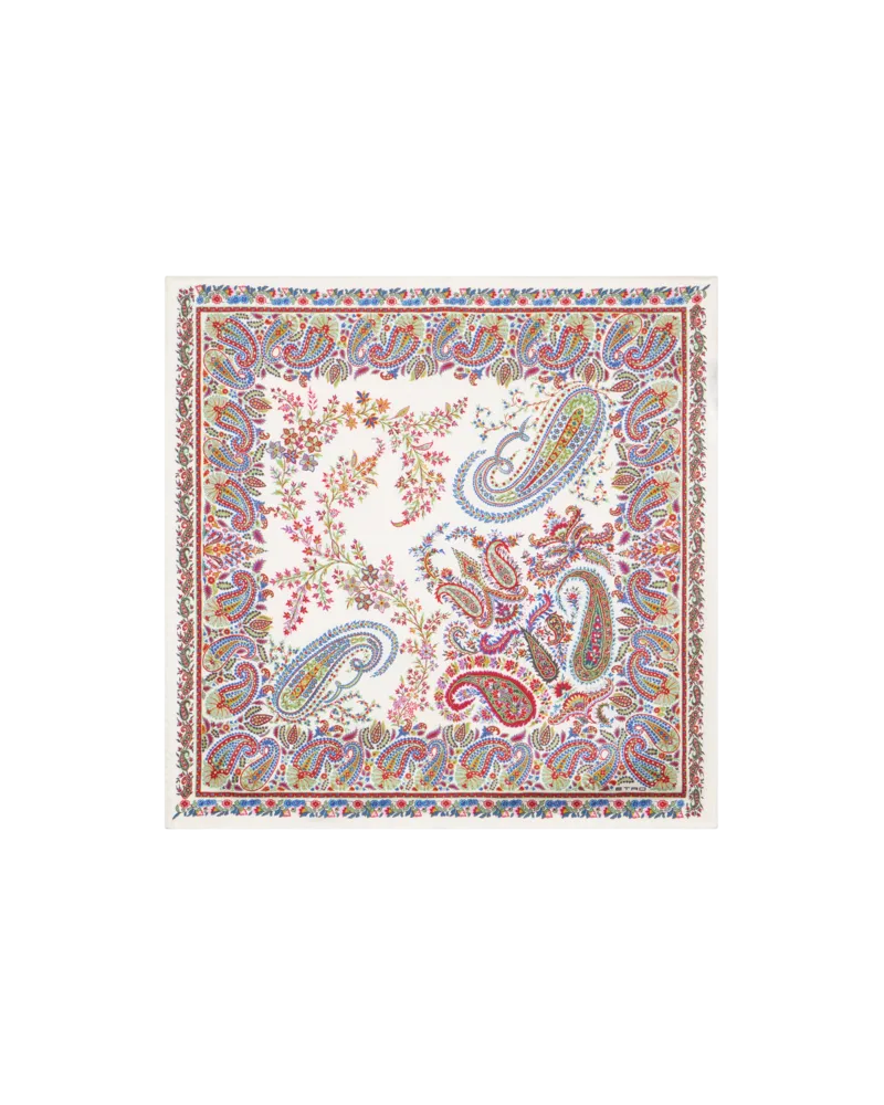 Etro Tuch Aus Bedruckter Seide, Damen, Multicolor Multicolor