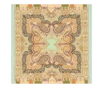Einstecktuch Aus Bedruckter Seide, Herren, Beige