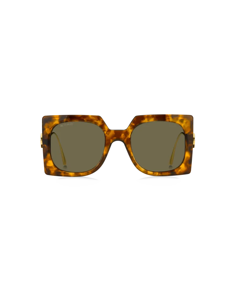 Etro Bold Pegaso Sonnenbrille, Damen, Gelb Gelb