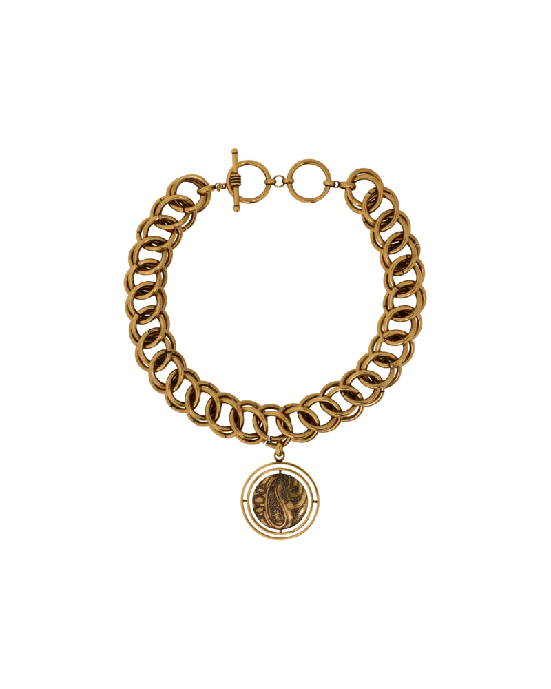 Etro Halskette Mit Paisley-knopf, Damen, Gold Gold