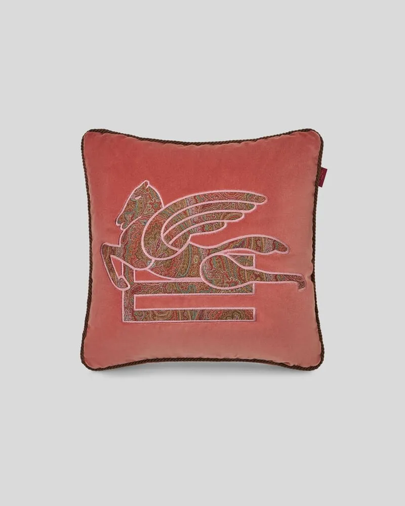 Etro Besticktes Kissen, Rosa Rosa