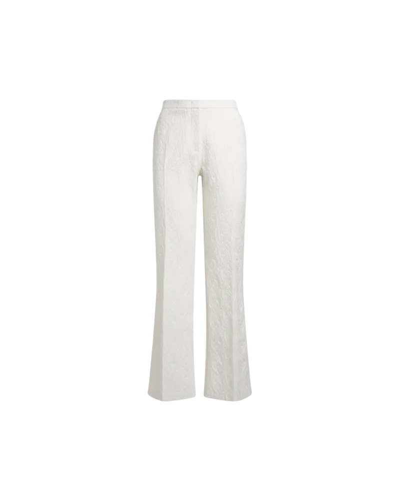 Etro Schlaghose Aus Paisley-jacquard, Damen, Weiß, Größe Weiß