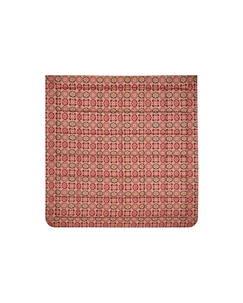 Etro Doppelbett-steppdecke Aus Baumwolle Mit Mosaik-motiv, Rot Rot