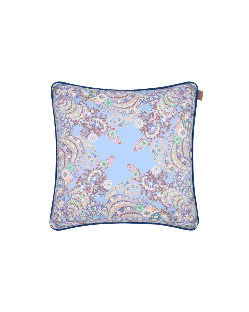 Etro Kissen Aus Baumwolle Mit Blumenprint, Hellblau Hellblau