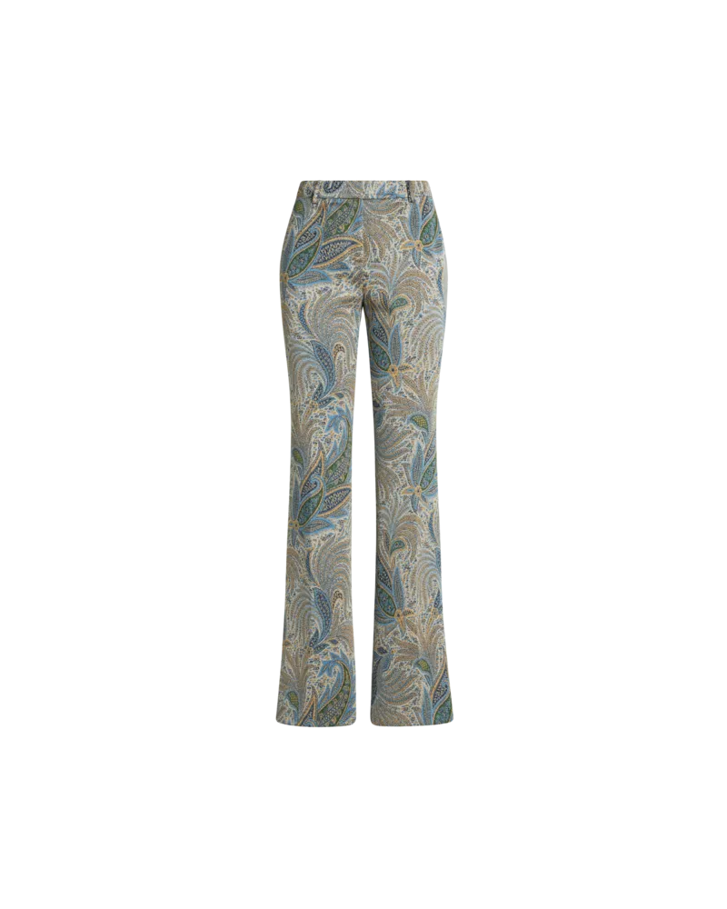 Etro Hose Aus Paisley-jacquard, Damen, Hellblau, Größe Hellblau