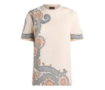 T-shirt Aus Baumwolle Year Of Snake, Damen, Weiß, Größe