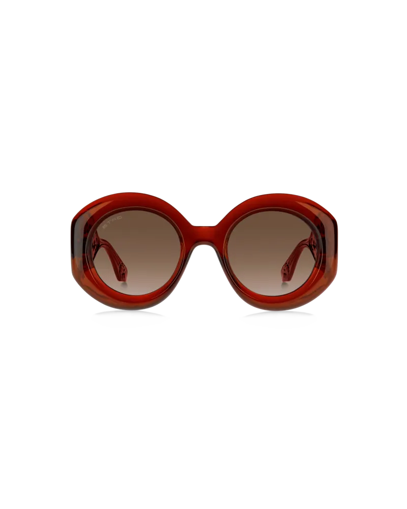 Etro Paisley Sonnenbrille, Damen, Rot Rot