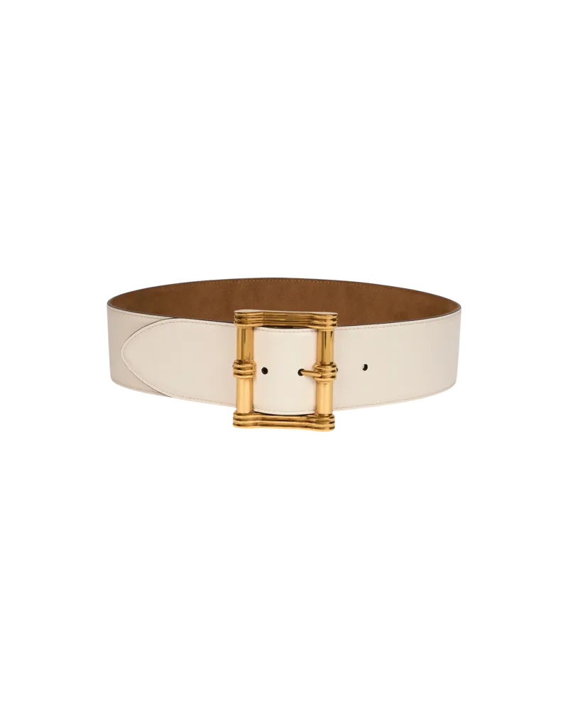 Etro Wendbarer Maxigürtel Aus Leder, Damen, Weiß, Größe Weiß