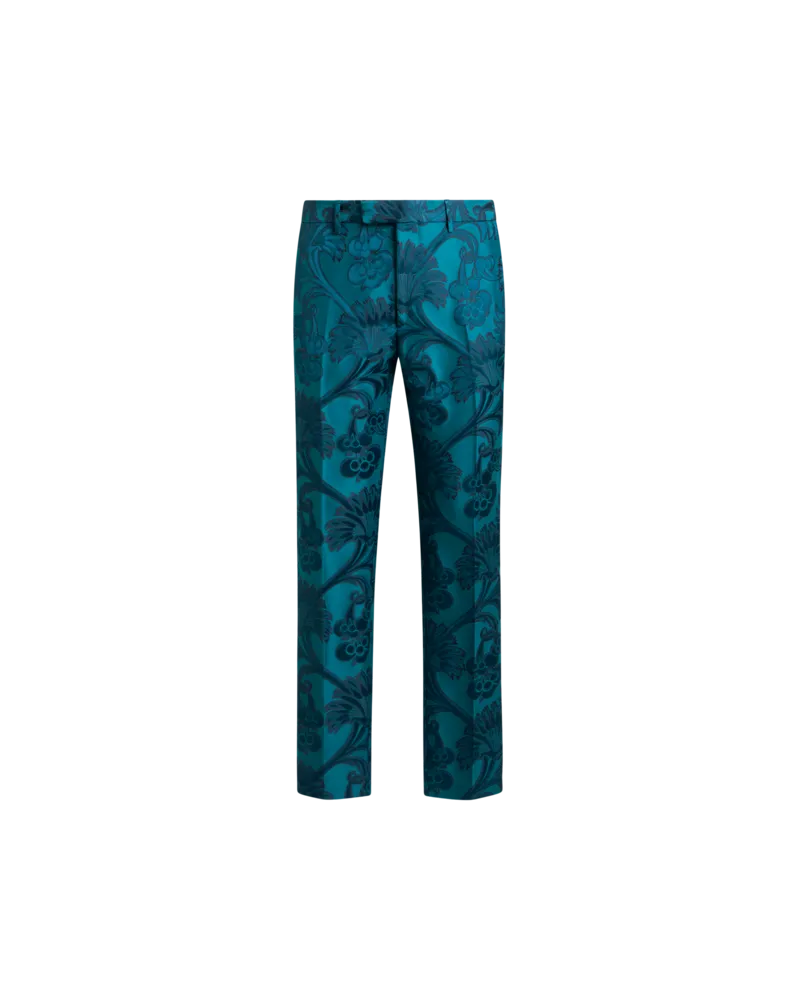 Etro Abendhose Mit Floralem Rankenmuster, Herren, Hellblau, Größe Hellblau