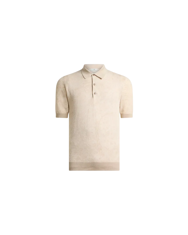 Etro Poloshirt Aus Trikot Aus Baumwolle Mit Floralem Paisley-motiv, Herren, Größe 