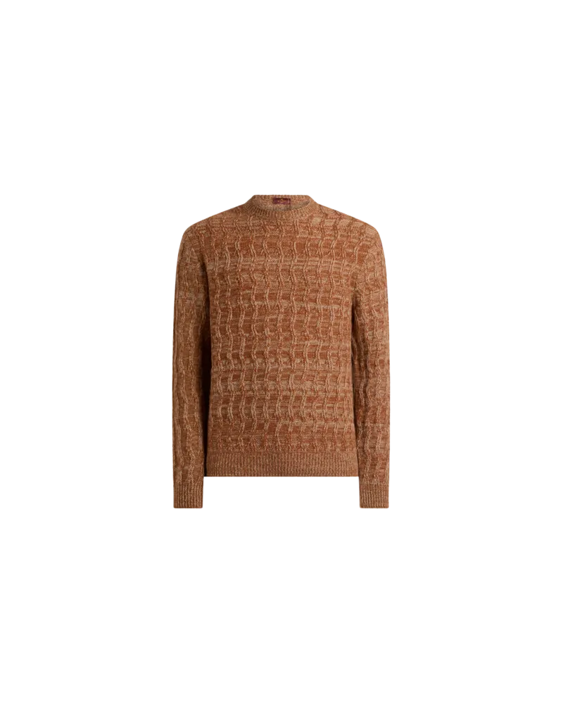 Etro Pullover Aus Kaschmir Mit Zopfmuster, Herren, Rot, Größe Rot