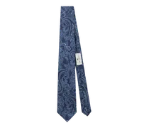 Krawatte Aus Seidenjacquard, Herren, Blau