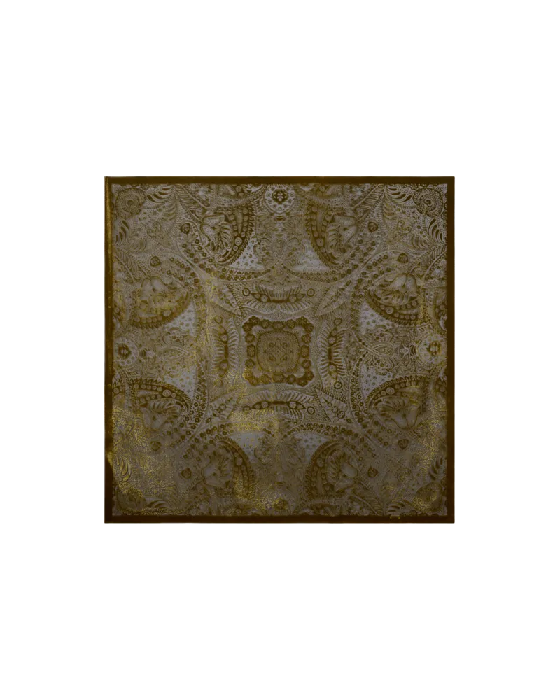 Etro Schultertuch Aus Devoré-samt Mit Paisley-foliage-motiv, Damen, Gold Gold