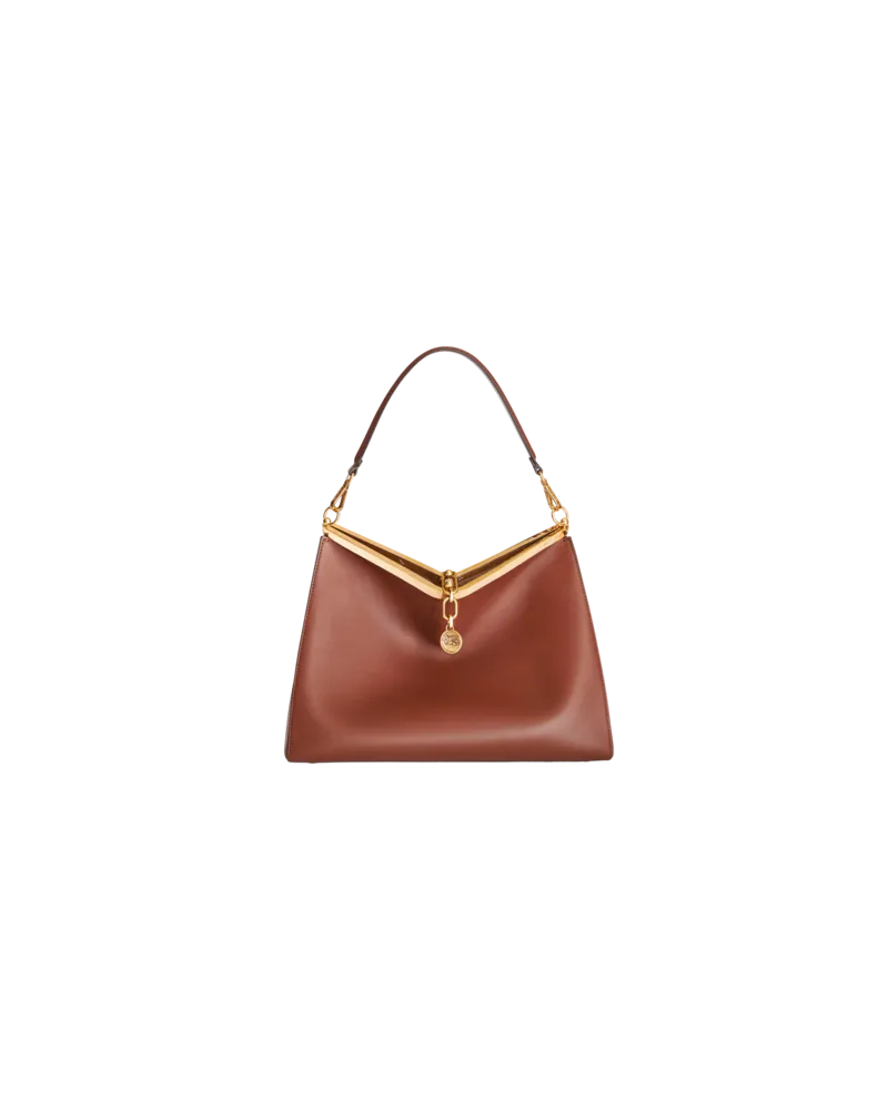 Etro Tasche Vela Gross Aus Leder, Damen, Braun Braun