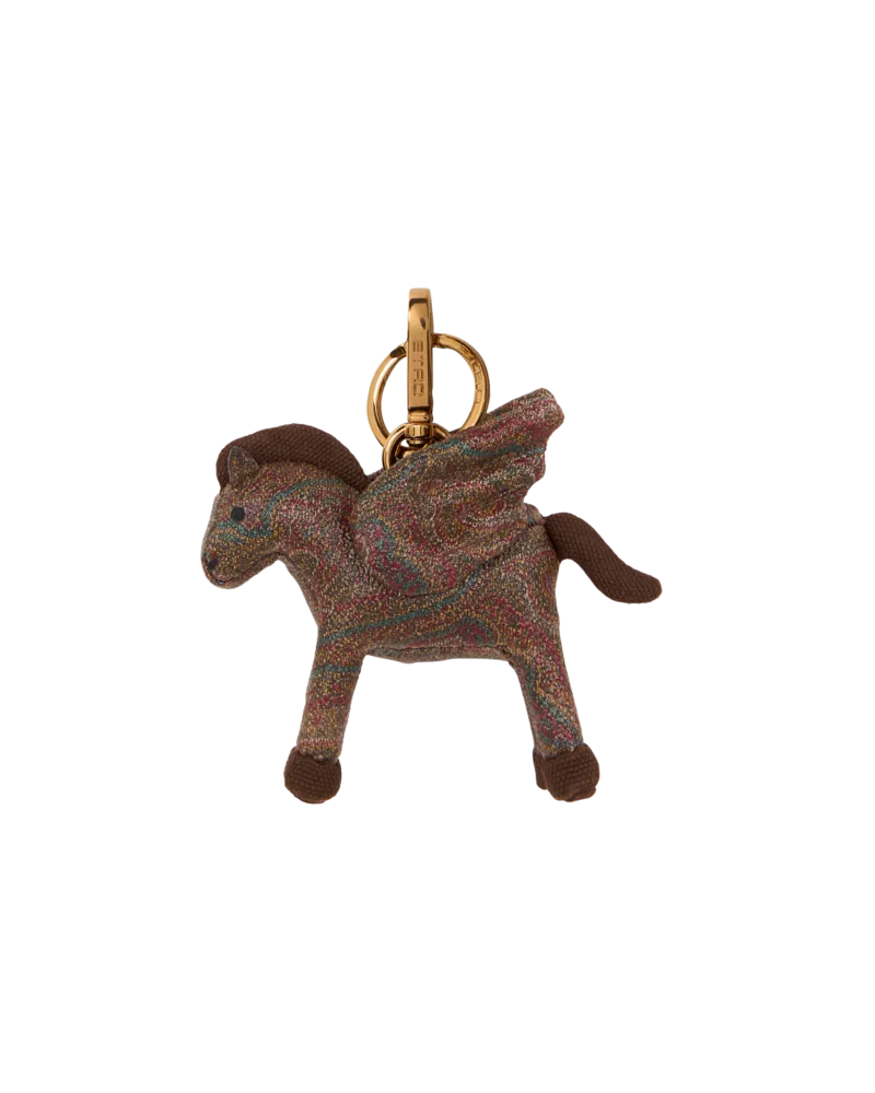 Etro Charm Mit Pegaso Arnica, Damen, Braun Braun