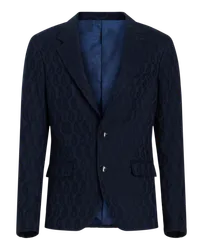 Etro Jacquard-sakko Mit Farblich Abgestimmtem Paisley, Herren, Navyblau Navyblau