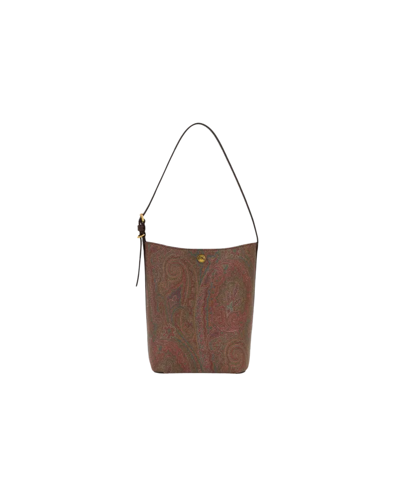 Etro Mittelgrosse Schultertasche Etro Essential Mit Arnica-muster, Damen, Braun Braun
