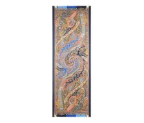 Schal Aus Kaschmir Und Seide Mit Paisley-print, Herren, Blau