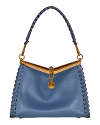 Etro Mittlere Vela Tasche Mit Eingezogenen Bändern, Damen, Hellblau Hellblau