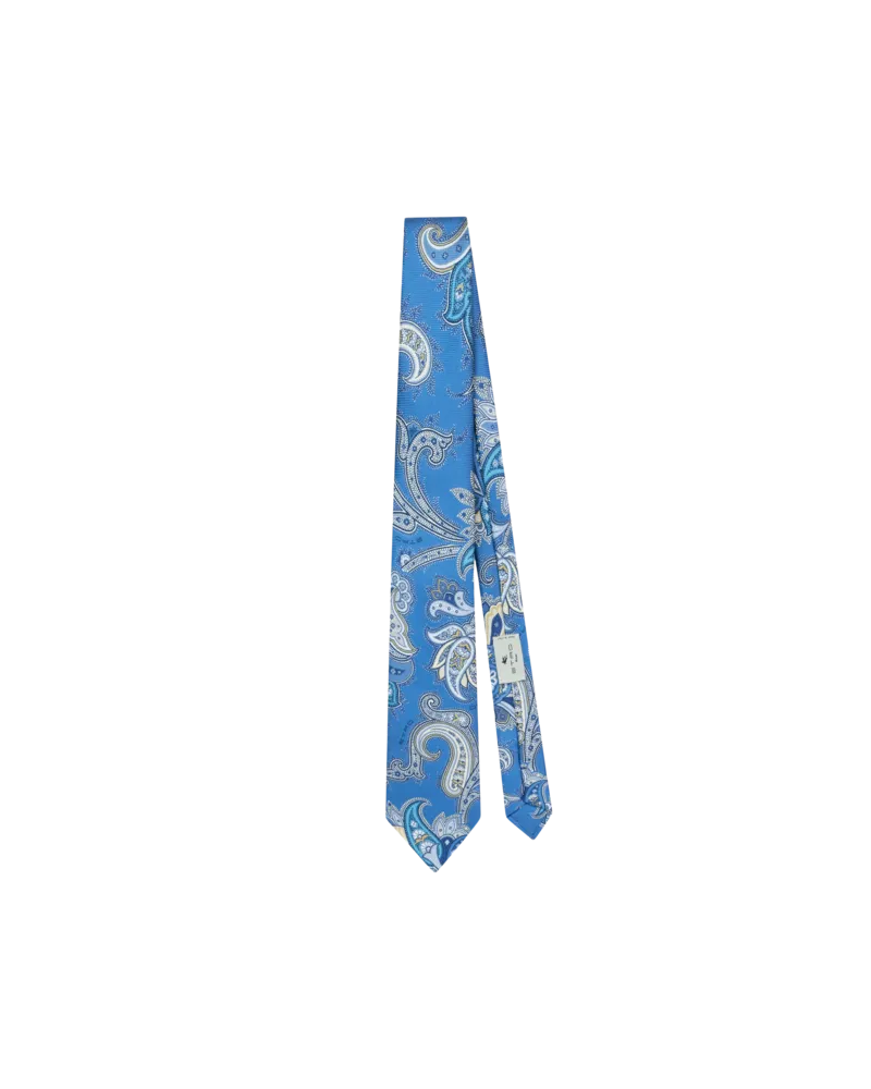 Etro Seidenkrawatte Mit Paisleymuster, Herren, Hellblau Hellblau