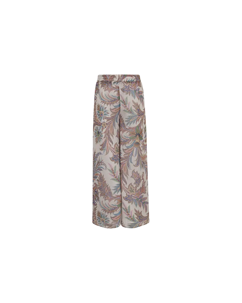 Etro Palazzohose Aus Leichtem Crepe De Chine, Cremefarben, Größe Cremefarben