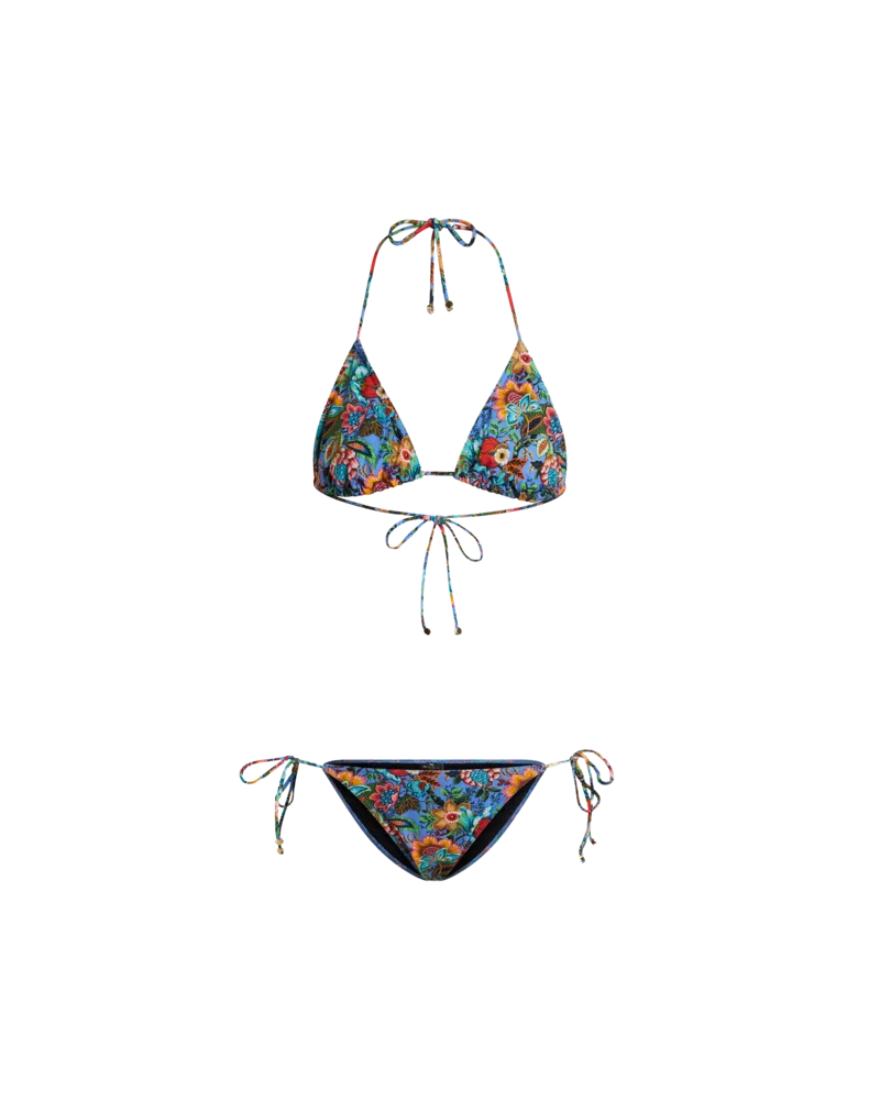 Etro Bikini Bouquet Multicolor, Hellblau Hellblau