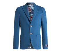 Einreihiger Blazer Aus Wolle Und Kaschmir, Herren, Blau, Größe