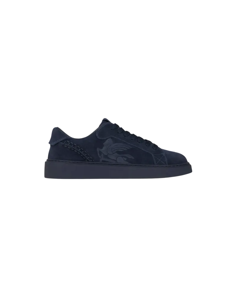 Etro Sneakers Aus Veloursleder, Herren, Blau, Größe Blau