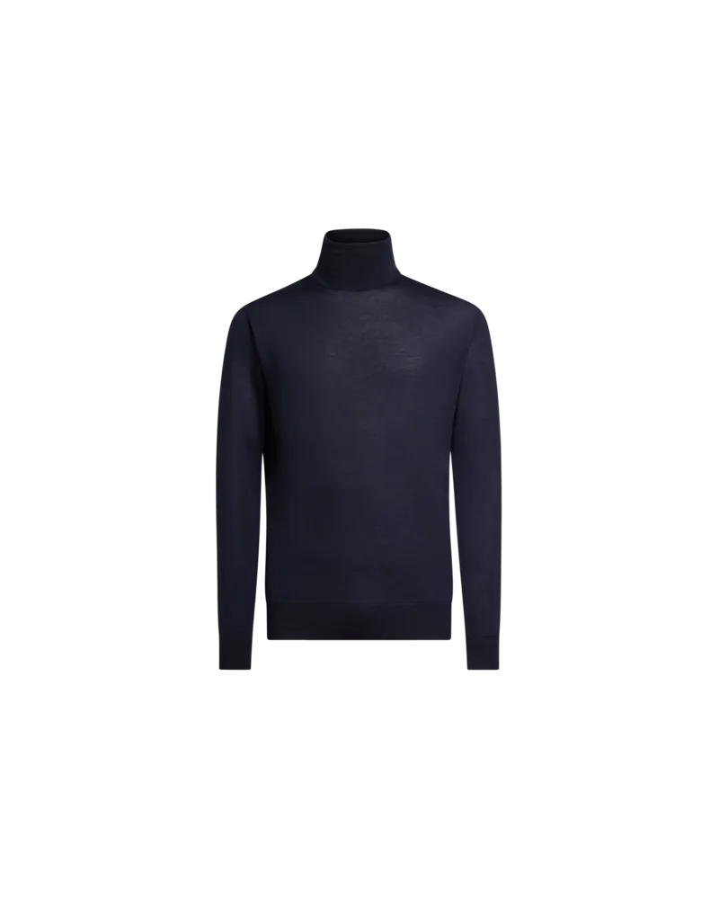 Etro Rollkragenpullover Aus Kaschmir Und Seide, Herren, Blau, Größe Blau