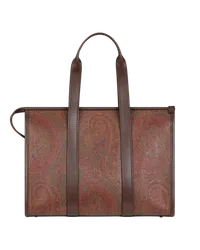 Etro Handtasche Mittelgross Mit Paisleymuster, Damen, Braun Braun