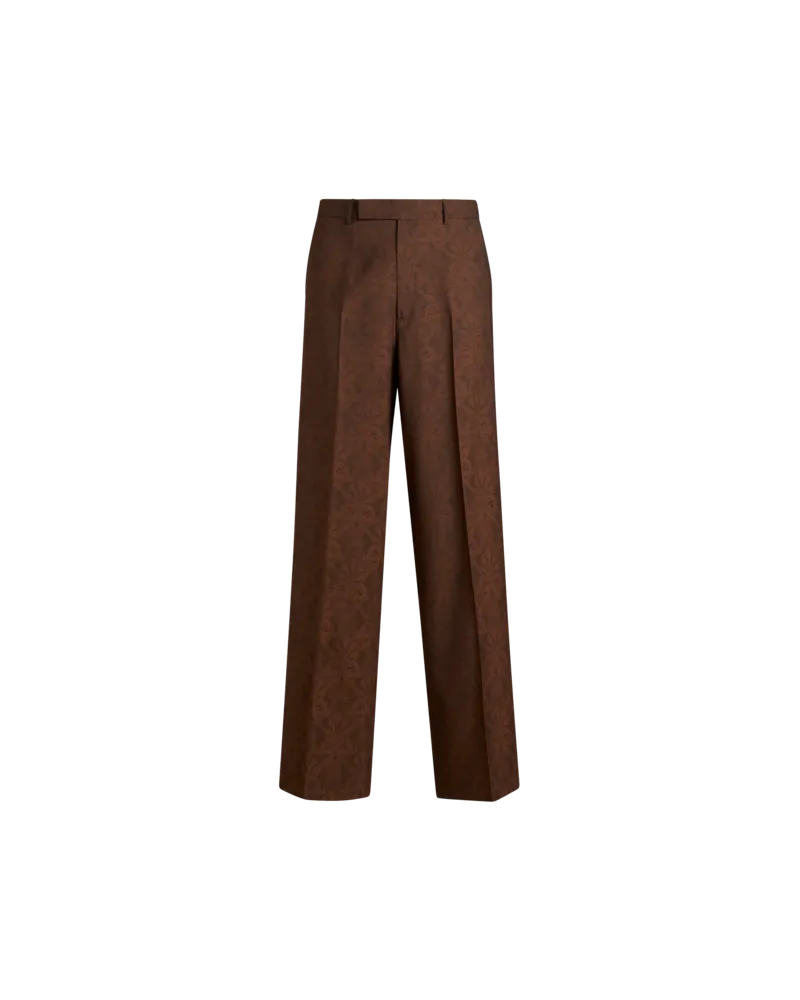 Etro Hose Aus Wolljacquard Herren Braun