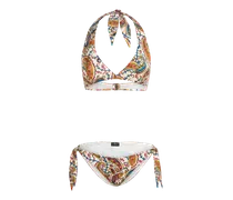 Bikini Mit Floralem Paisley-motiv, Damen, Weiß, Größe