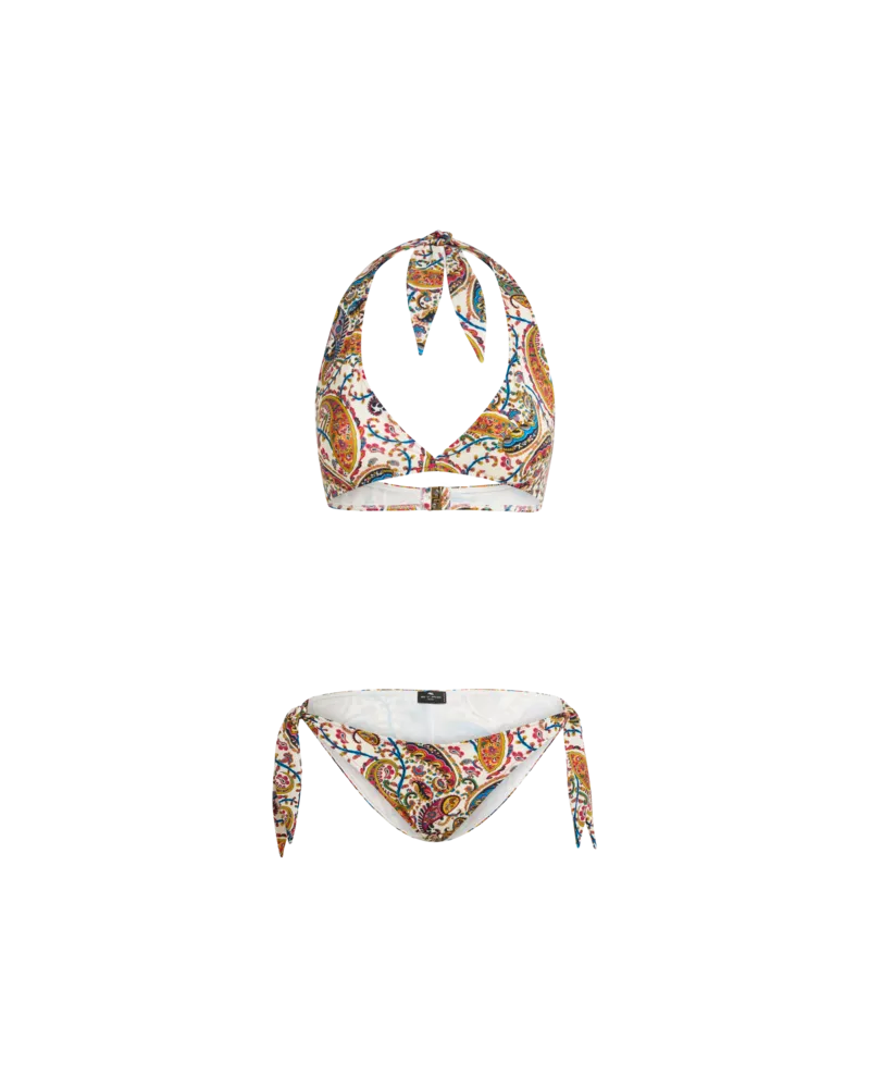 Etro Bikini Mit Floralem Paisley-motiv, Damen, Weiß, Größe Weiß