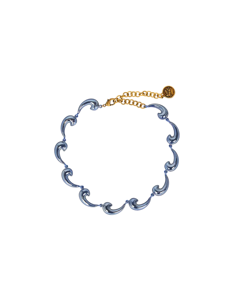 Etro Halskette Mit Mini-metallic-paisley, Damen, Hellblau Hellblau