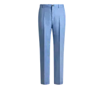 Chinohose Aus Leinen Und Wolle, Herren, Hellblau, Größe