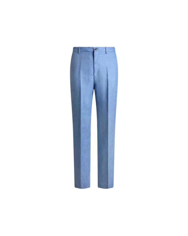 Etro Chinohose Aus Leinen Und Wolle, Herren, Hellblau, Größe Hellblau