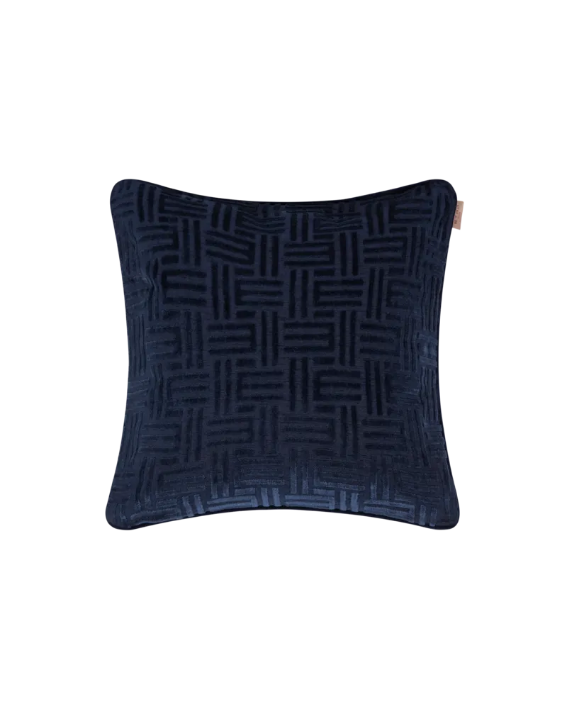 Etro Jacquard-kissen Aus Einer Baumwollmischung Mit Monogramm-motiv, Navyblau Navyblau